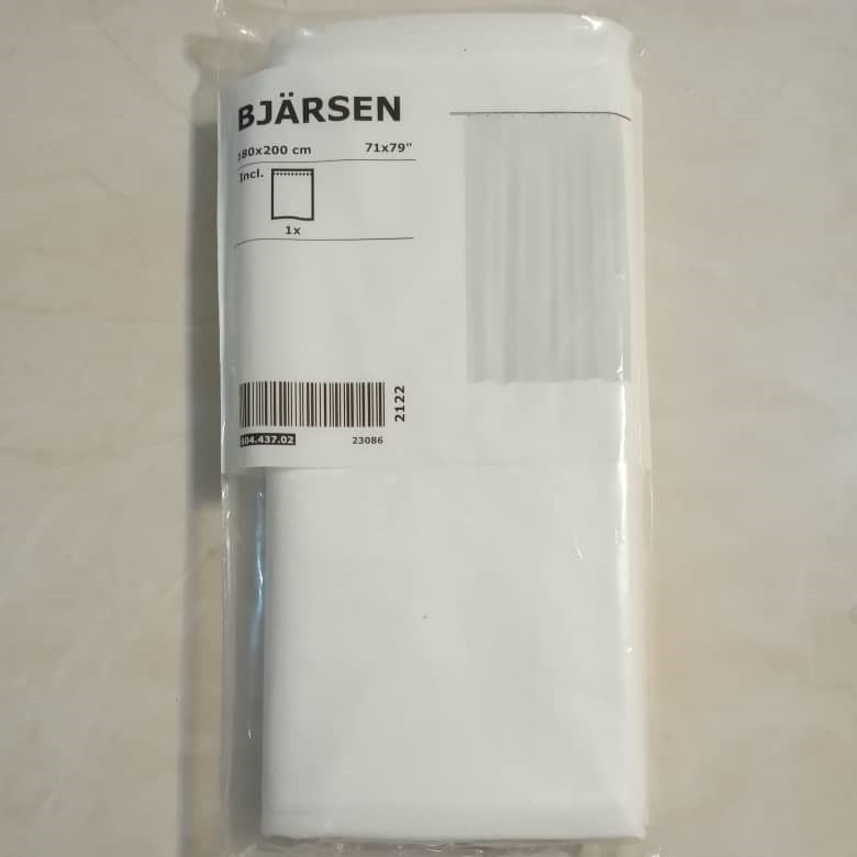 پرده حمام ایکیا کد 2122 سایز 180x200 سانتیمتر