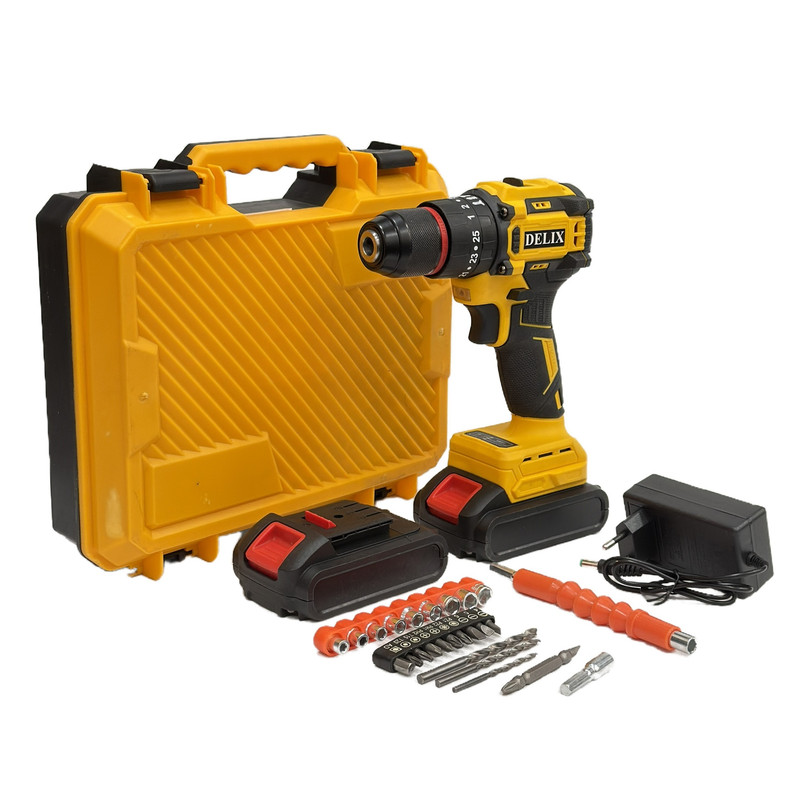 دریل پیچ گوشتی شارژی چکشی 148 ولت دلیکس کد 148ZRD دریل پیچ گوشتی شارژی چکشی 148 ولت دلیکس کد 148ZRD