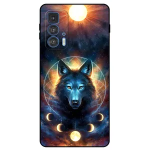 Megafone Wolf and Moon 8006 Cover For Motorola Moto Edge 20 Pro