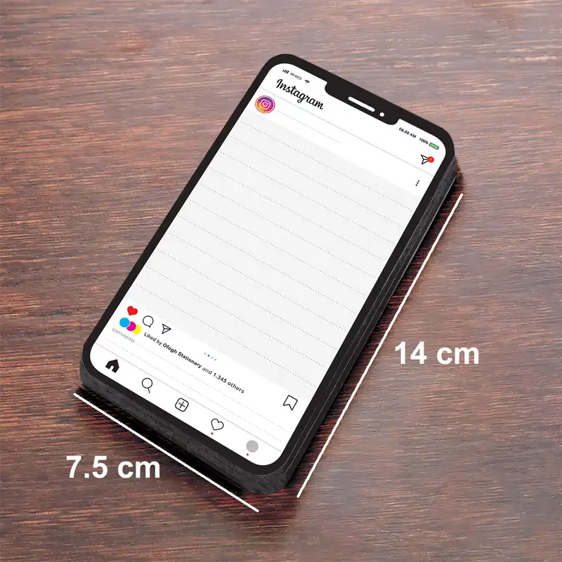 کاغذ یادداشت افق مدل اینستاگرام بسته 100 عددی