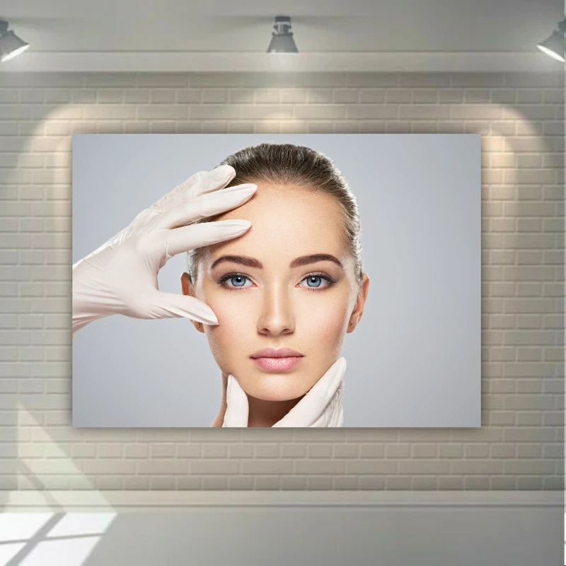 تابلو بوم طرح مخمل  زیبایی مدل مراقبت پوست کد PY1202