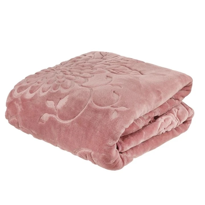 پتوی گلبافت مدل گل برجسته سایز 200*240 سانتی متر