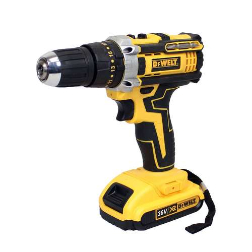 دریل پیچ گوشتی چکشی شارژی دی اف ولت مدل براشلس