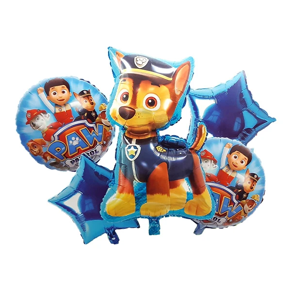 بادکنک فویلی مدل چیس سگهای نگهبان کد Chase5pcsB1 مجموعه 5 عددی