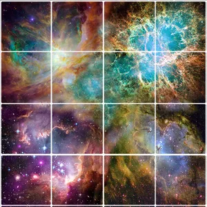 تایل سقفی آسمان مجازی طرح کهکشان کد ST 7038-16 سایز 60x60 سانتی متر مجموعه 16عددی