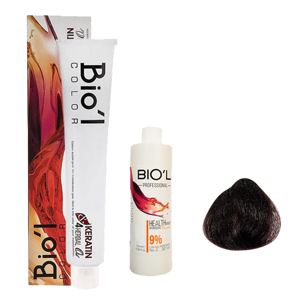 کیت رنگ مو بیول سری COPPER شماره 5.22 حجم 100 میلی لیتر رنگ بادمجانی تیره