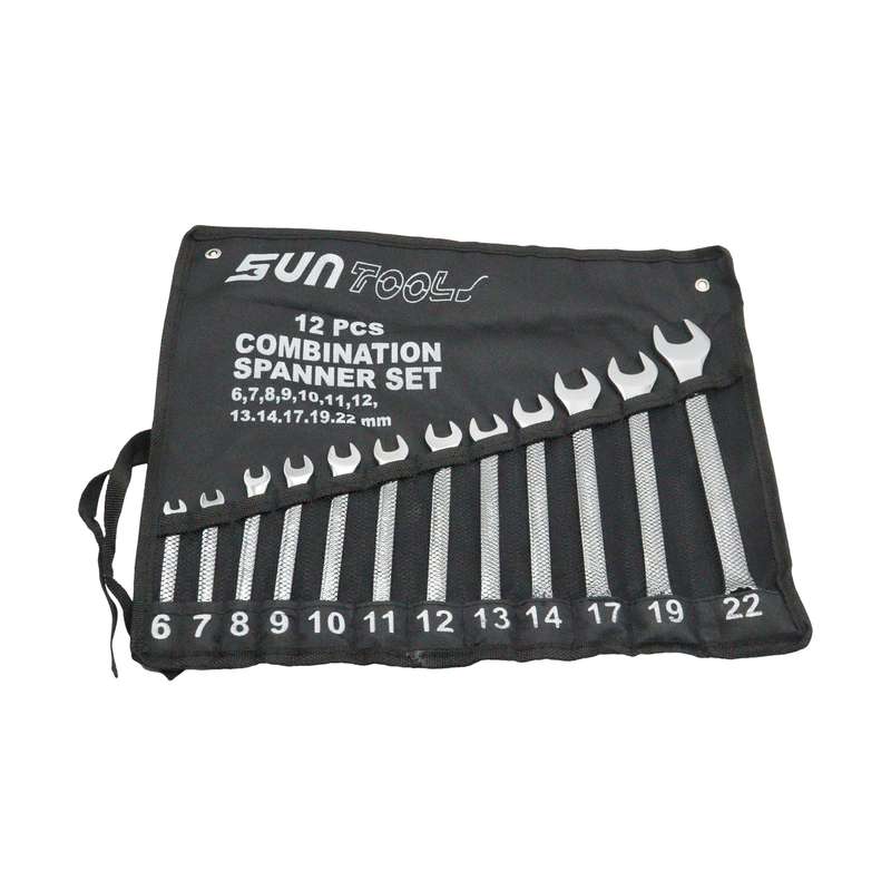 آچار یکسر تخت و یکسر رینگی سان تولز مدل YP-12CS مجموعه 12عددی آچار یکسر تخت و یکسر رینگی سان تولز مدل YP-12CS مجموعه 12عددی