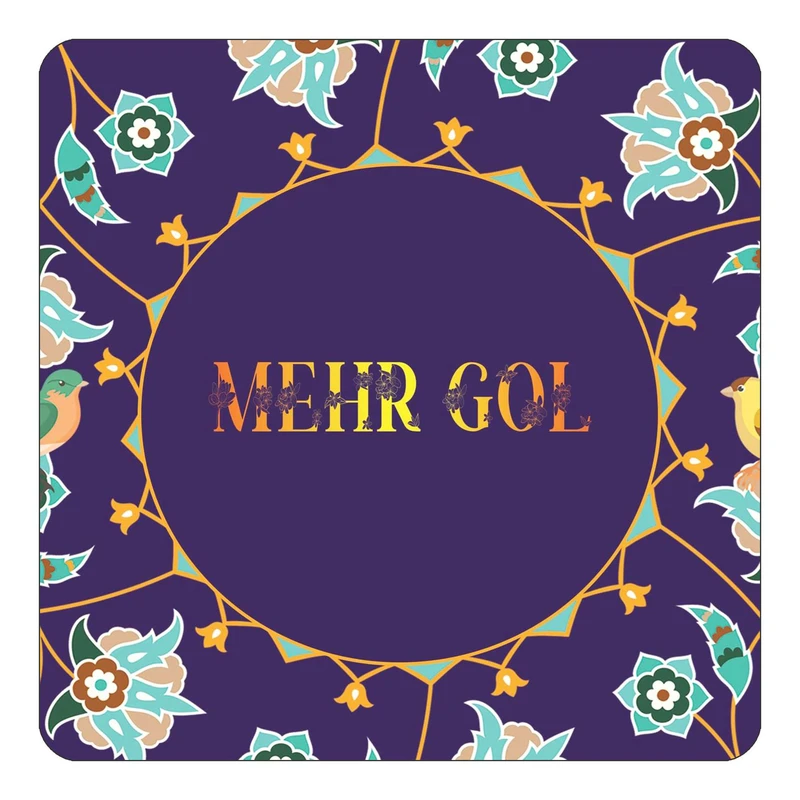 مگنت کاکتی طرح اسم مهران گل mehr gol مدل گل و بلبل کد mg15315