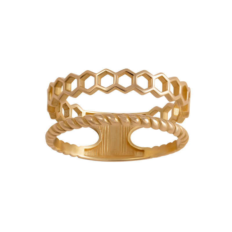 انگشتر طلا 18 عیار زنانه جواهری سون مدل 5727 سایز 54