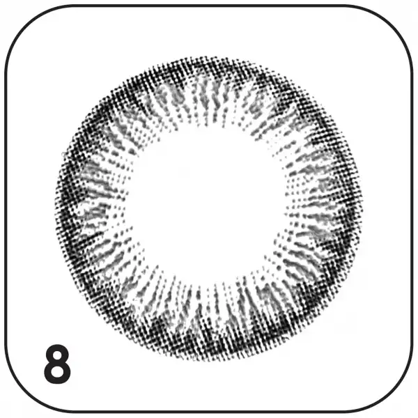 لنز چشم بیوتی شماره 8 رنگ خاکستری تیره دور مشکی