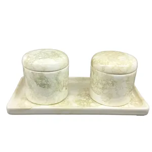 ست جاادویه 3 پارچه  مدل زمرد طرح ابر و بادی کد 1