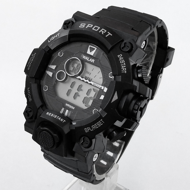 ساعت مچی دیجیتال والار مدل اسپرت ضدآب کرنومتر چراغدار کد 200D
