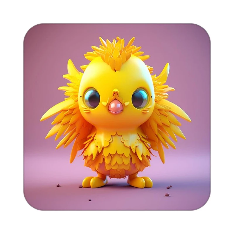 زیر لیوانی کاکتی طرح حیوانات کارتونی مدل mp27813