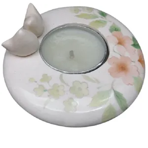 جاشمعی سرامیکی طرح گل مدل جام کد 4565141