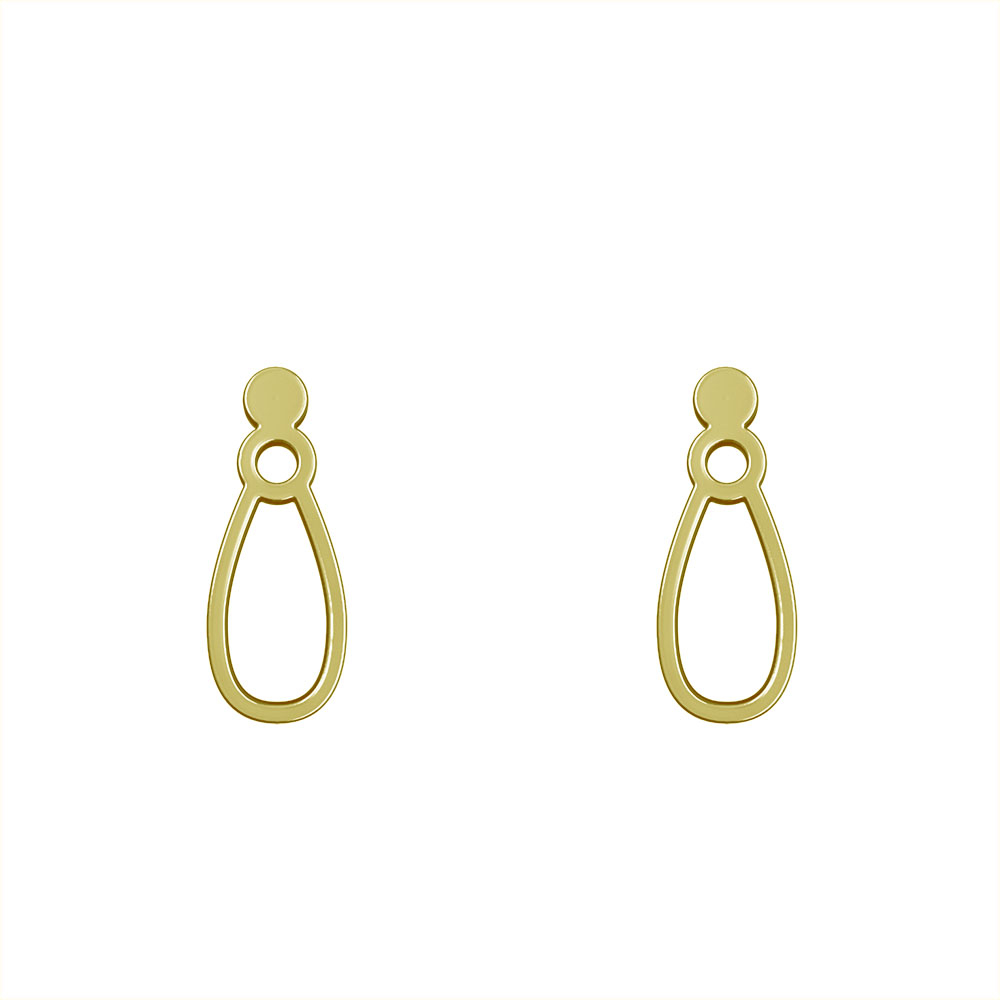 گوشواره طلا 18 عیار زنانه مدوپد مدل حلقه کد GA1-10314