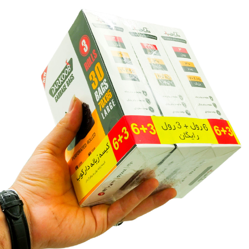 کیسه زباله دارکوب مدل DAR_ZBOXzardsia-LARG30 کد 10 نه بسته 30 عددی