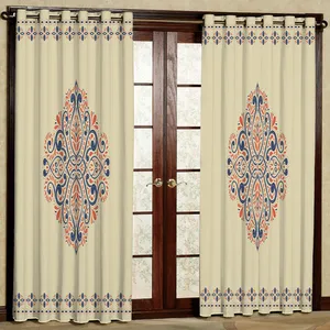 پرده مدل طرح دار هازان پانچی کد 1239 سایز 140x200 سانتی متر