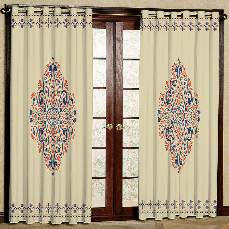 پرده مدل طرح دار هازان پانچی کد 1239 سایز 140x200 سانتی متر