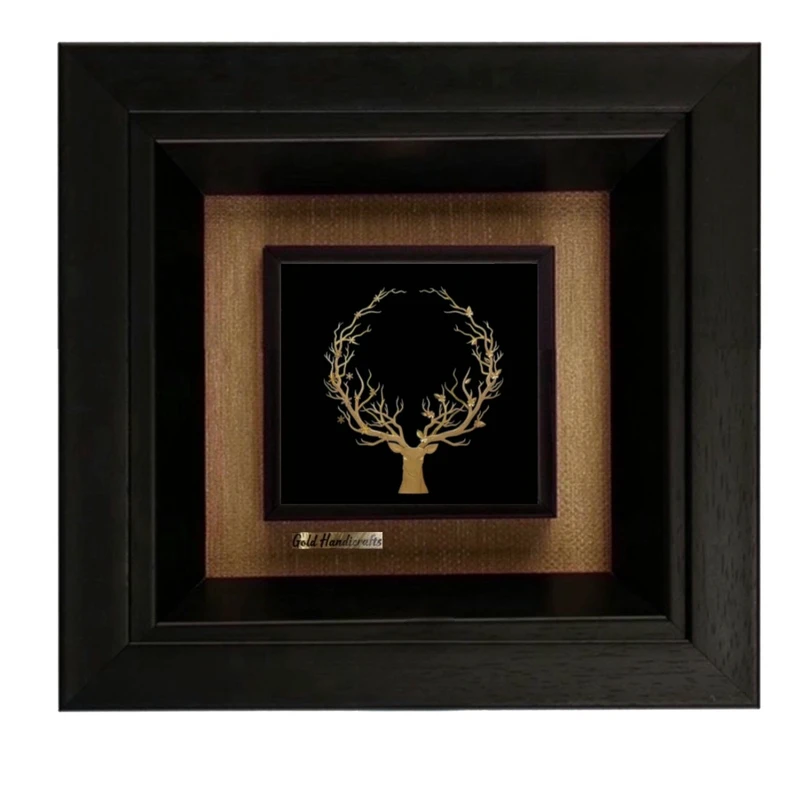 تابلو طلاکوب زرکات طرح گوزن شمالی مدل F107