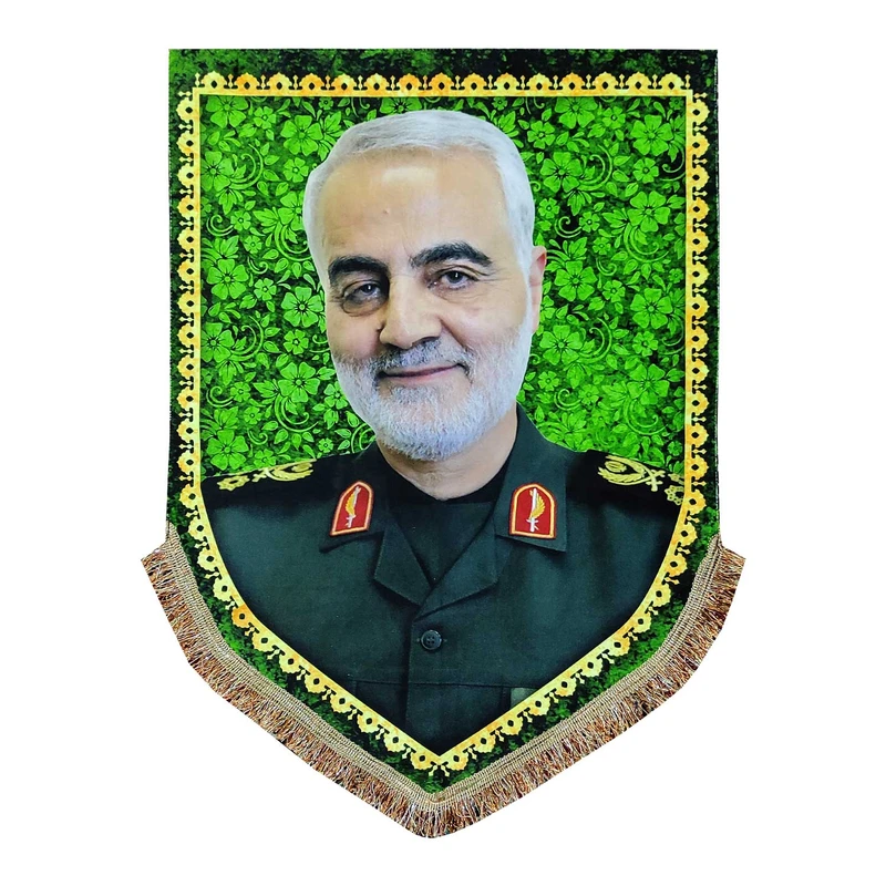 پرچم مدل مذهبی دفاع مقدس طرح مدافع حرم حاج قاسم سلیمانی