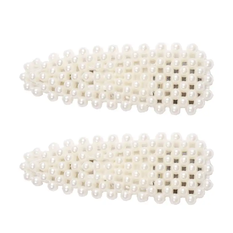 گیره مو زنانه طرح مرواریدی کد 178 بسته دو عددی