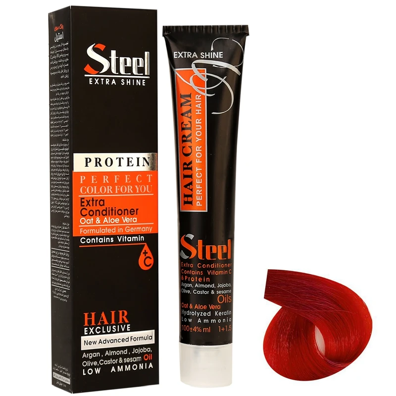 رنگ مو استیل شماره 7.66 حجم 100 میلی لیتر رنگ قرمز هاوانایی