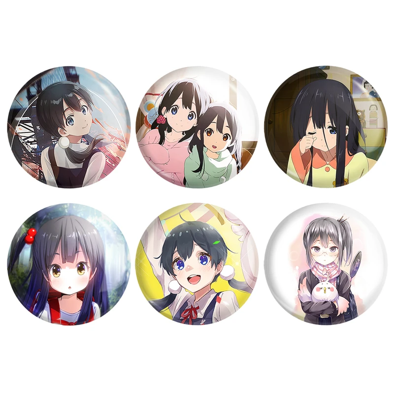 مگنت خندالو طرح انیمه فروشگاه تاماکو Tamako Market کد 1374A مجموعه 6 عددی