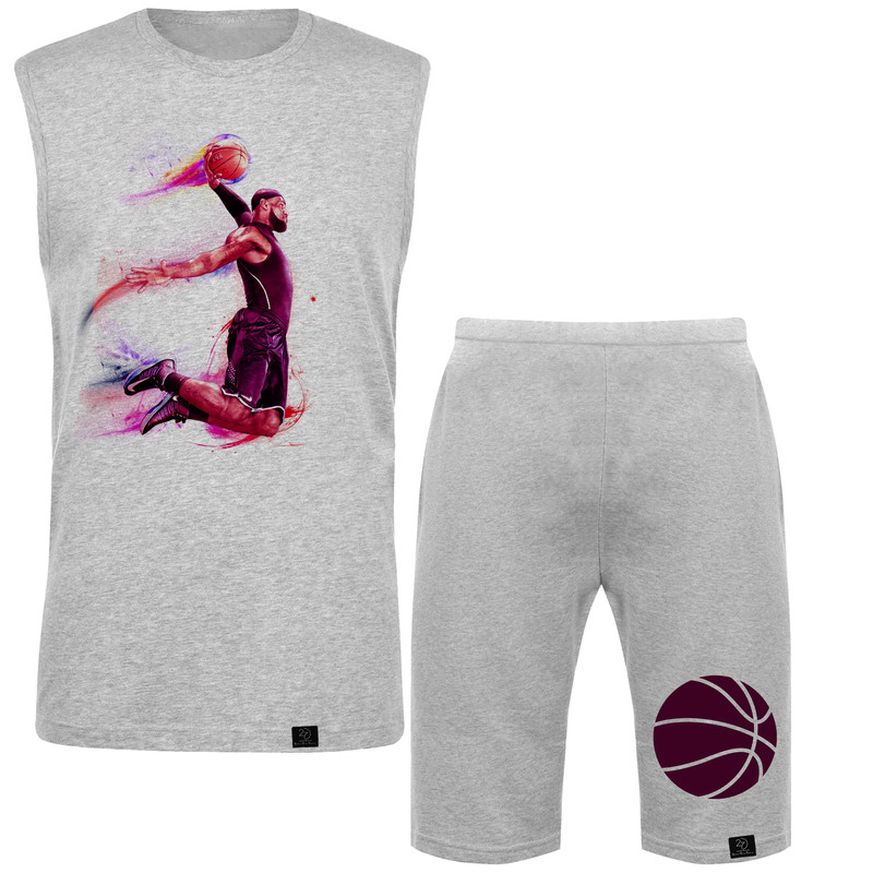 ست تاپ و شلوارک مردانه 27 مدل Basketball کد MH296