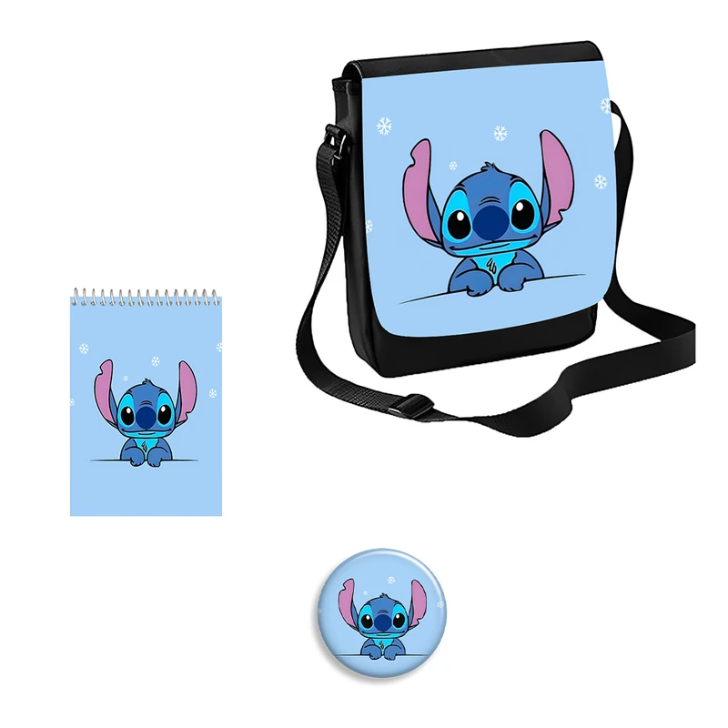کیف رودوشی بچگانه مدل Lilo و Stitch کد 01 کد 1 به همراه دفتر یادداشت و پیکسل مجموعه 3 عددی