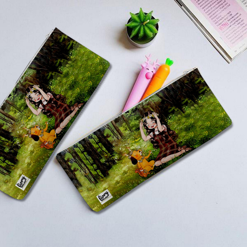 جامدادی مستر راد مدل دختر فانتزی طرح گلبهار کد fiory 2052