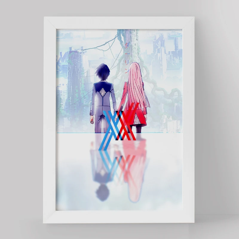 تابلو خندالو مدل زیروتو و هیرو انیمه دارلینگ در فرنکس کد 12001