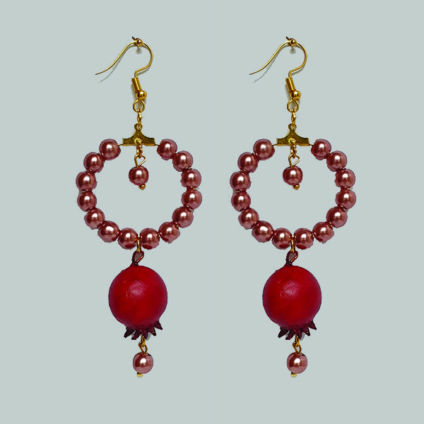 گوشواره دخترانه مدل یلدا طرح انار