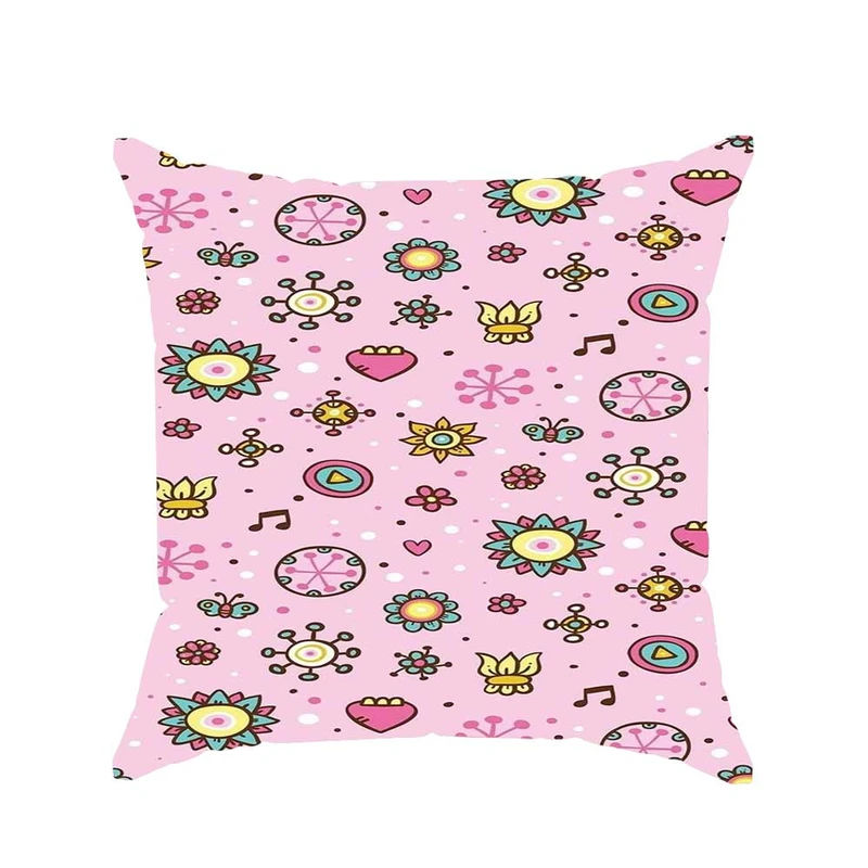 کوسن پاد آفرین مدل فانتزی طرح گل و پروانه کد 02838