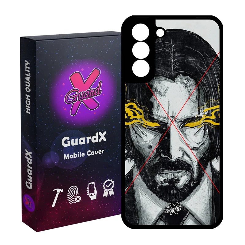 کاور گارد ایکس طرح John Wick مدل Glass10158 مناسب برای گوشی موبایل سامسونگ Galaxy S21 FE