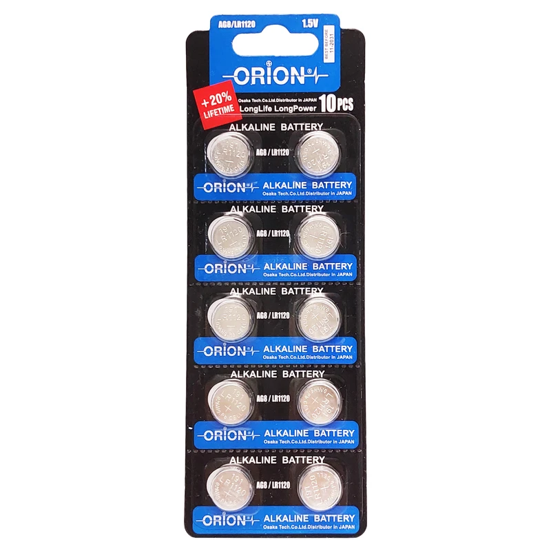 باتری ساعت اوریون مدل َAG8 کد LR1120 بسته 10 عددی