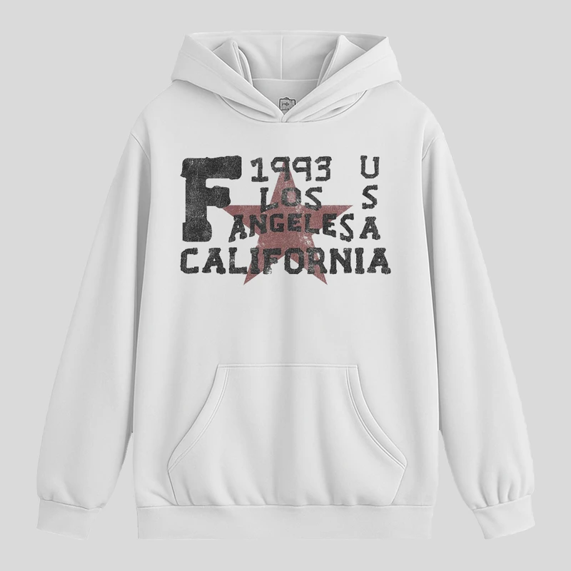 هودی مردانه باهرپوش شرق مدل لس انجلس 1993 وینتیج کد z392