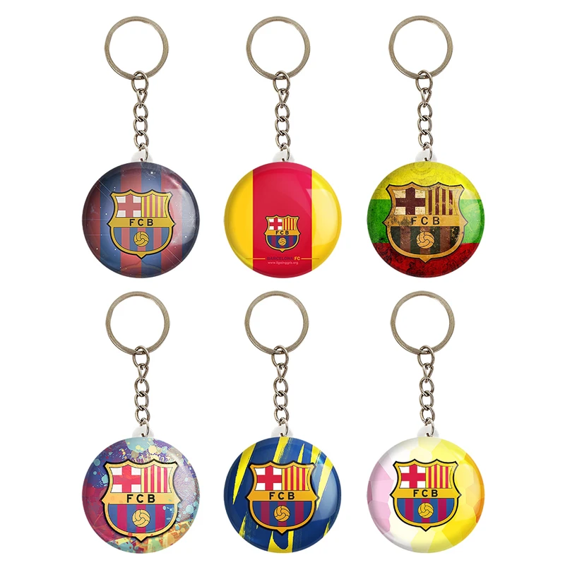 جاکلیدی خندالو مدل باشگاه بارسلونا FC Barcelona کد 1688B مجموعه 6 عددی