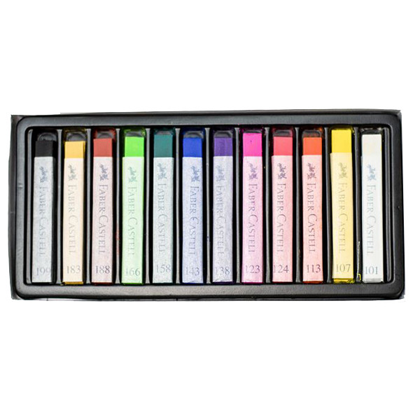 پاستل گچی 12 رنگ فابر کاستل مدل faber-12 پاستل گچی 12 رنگ فابر کاستل مدل faber-12