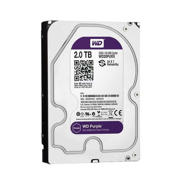 هارد دیسک اینترنال وسترن دیجیتال مدل WD20PURZ ظرفیت 2 ترابایت