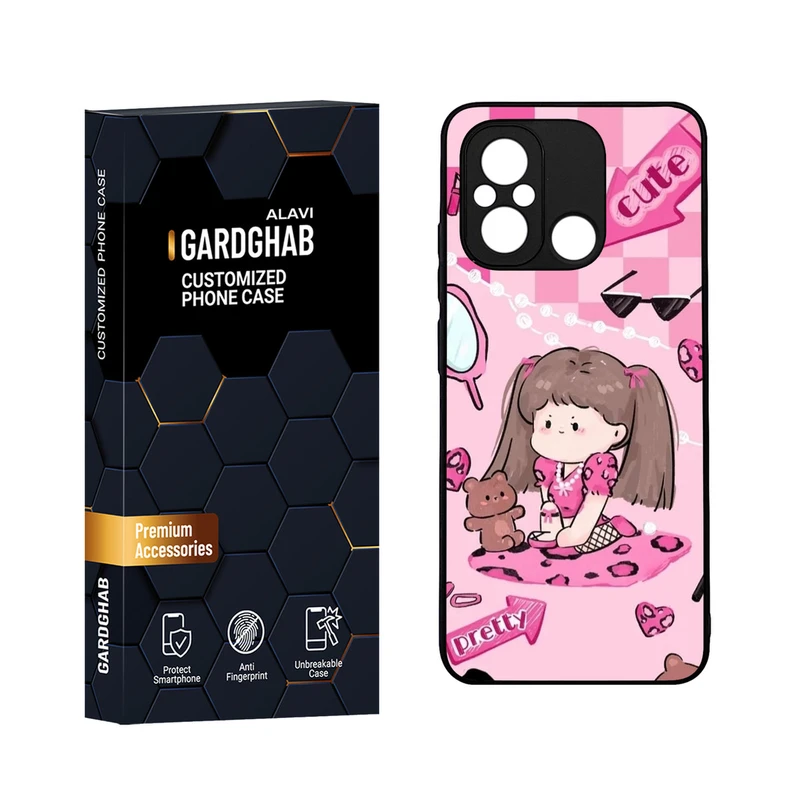 کاور گارد قاب مدل دورژله ای دخترانه مناسب برای گوشی موبایل شیائومی Poco C55 / Redmi 12c