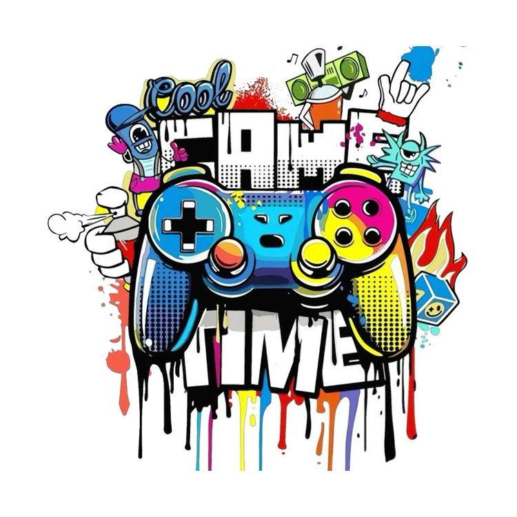 استیکر پارچه و لباس پاد آفرین مدل گیمر کد 1201