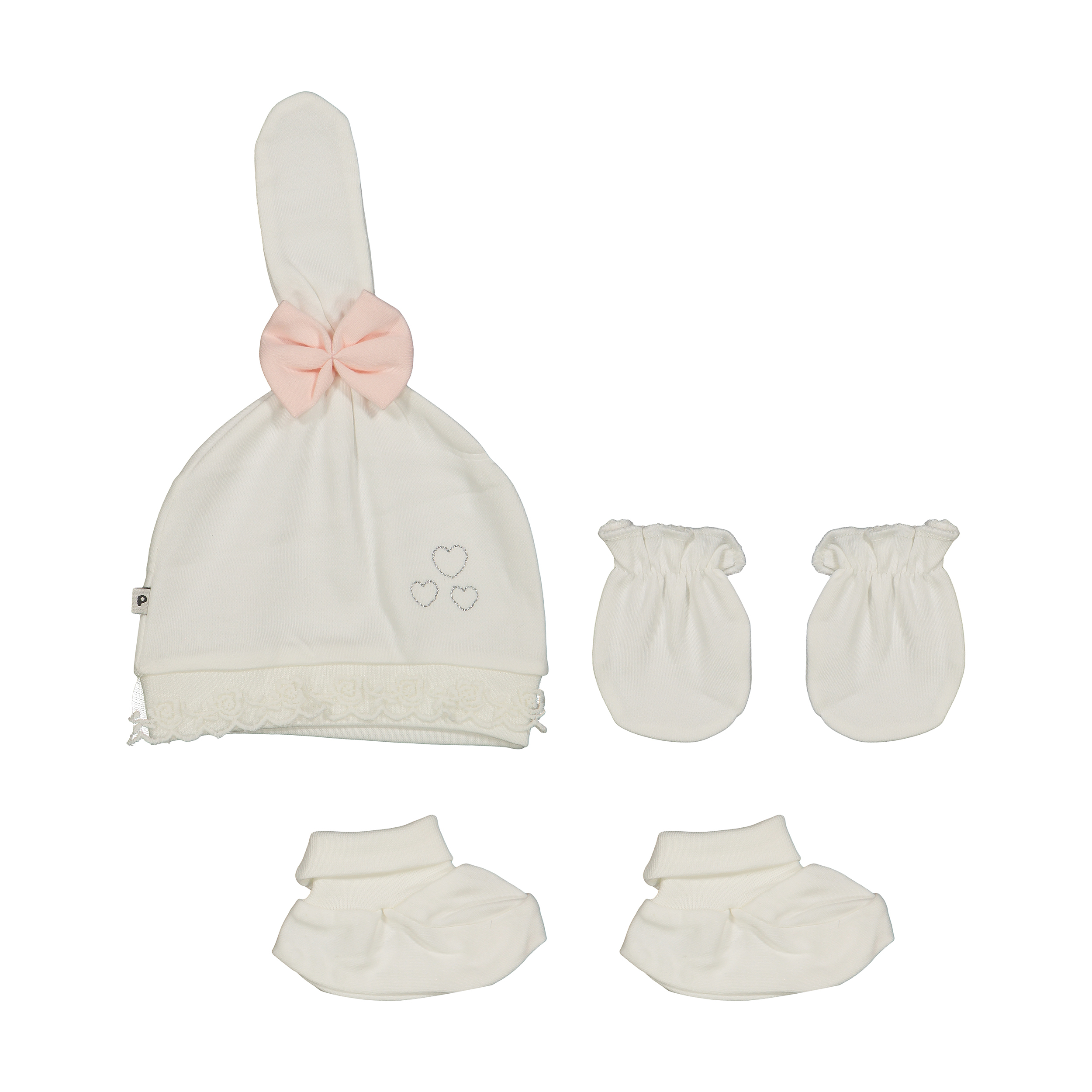 ست 3 تکه لباس نوزادی مدل پاپیون کد 9576