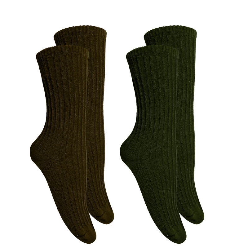 جوراب ساق بلند مردانه تن پوش هنگامه مدل کبریتی برجسته مجموعه 2 عددی