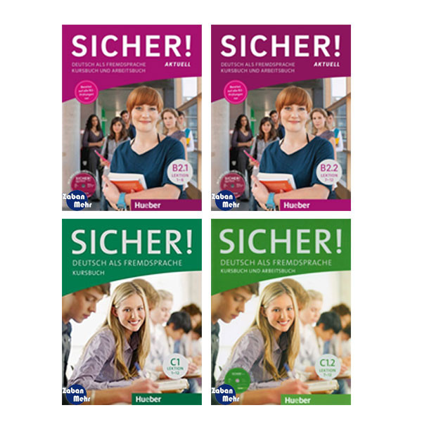 کتاب Sicher B2.1_B2.2_C1_C2 اثر جمعی از نویسندگان انتشارات زبان مهر 4 جلدی