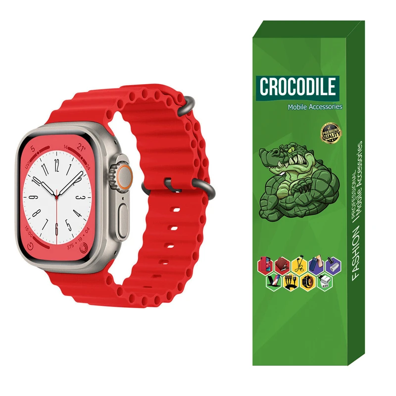 بند کروکودیل مدل Ocean مناسب برای ساعت هوشمند  HK9 Ultra 2