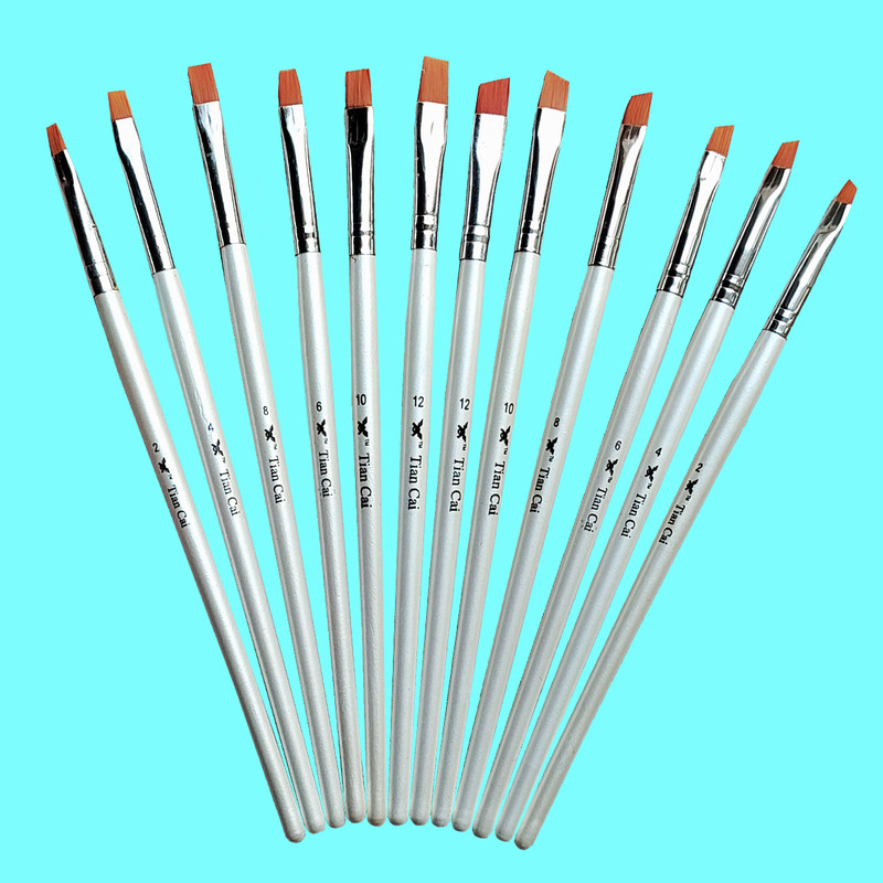 قلم موی طراحی ناخن تیان کای مدل T12 مجموعه 12 عددی