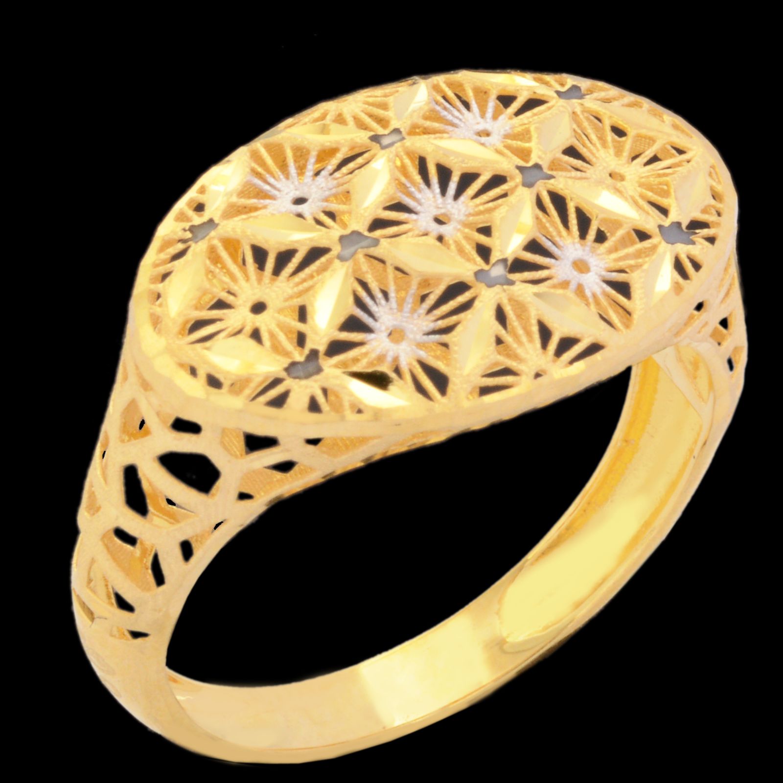انگشتر طلا 18 عیار زنانه طلای مستجابی مدل آوا کد 054 -  - 1
