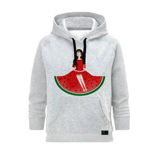 هودی زنانه مدل دختر یلدایی کد B208 رنگ طوسی