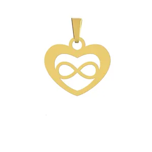 آویز گردنبند هایکا مدل قلب و بی نهایت کد a.h183