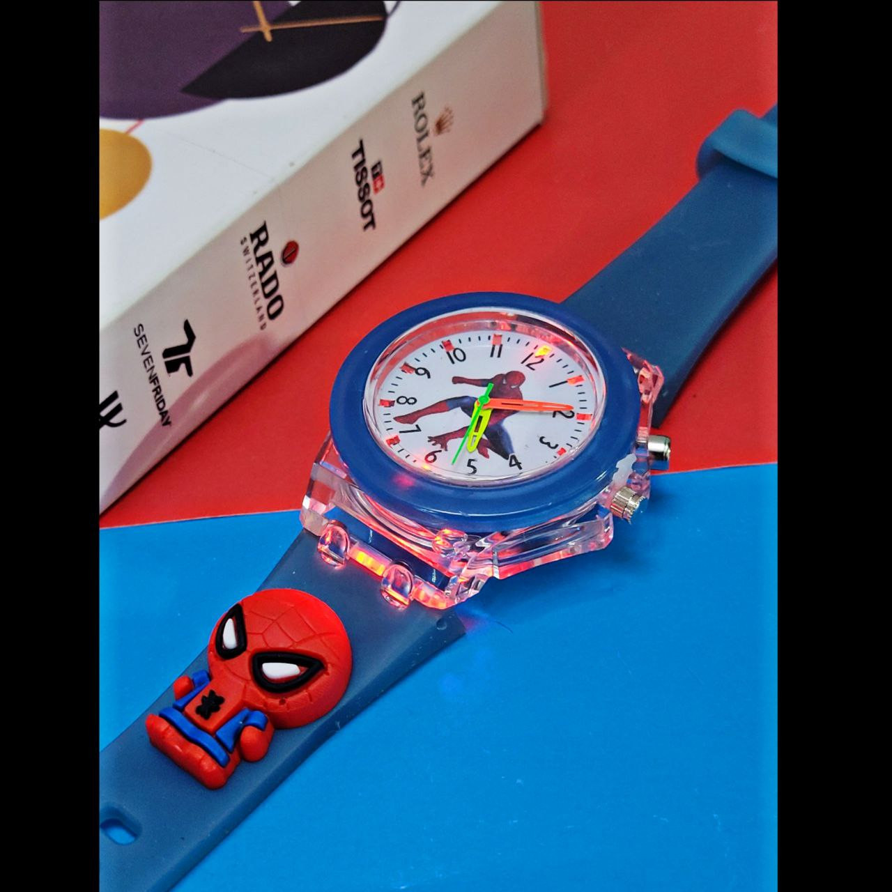 ساعت مچی  عقربه ای مدل چراغدار کد 02